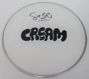 Ginger Baker CREME signiertes Autogramm Auto 14" Drumhead Drum Head JSA - Bild 1 von 4
