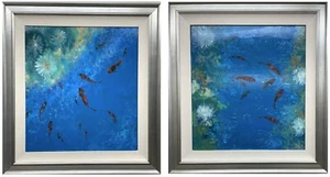 Borelli "Nove Pesci Laghetto" & "Tre Dici Pesci Laghetto" signiert Original PAAR - Bild 1 von 12