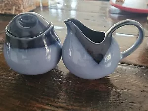 Juego de crema y azúcar vintage Sango Nova azul - Imagen 1 de 9