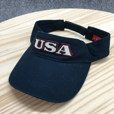 США Sonoma козырек шляпа мужской синий один размер регулируемый изогнутые поля вышитый логотип - Изображение 1 из 4