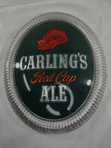 Letrero vintage de Carling's Red Cap Ale bar de cerveza publicidad - Imagen 1 de 15