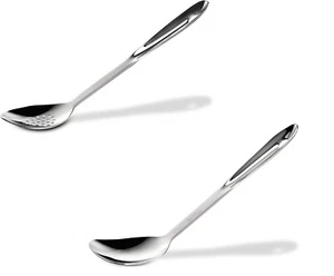 All-Clad Stainless Steel 13 inch Slotted Spoon & 13 inch Solid Spoon - Picture 1 of 10