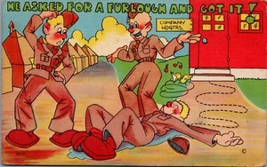 c1943 Postcard Furlow Army Humor World War II - Picture 1 of 2
