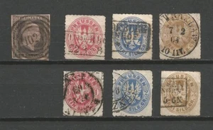 Altdeutschland Preussen Preußen 1850 1861 Mi 2 16a 16b 17 18a 18b 1024 - Bild 1 von 1