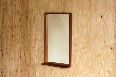 Danish Solid Teak Entry Mirror by Kai Kristensen Cover