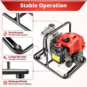 Gas Powered Water Pump,Water Transfer Pump, Gas Water Pump 1 Inch 2 Stroke - Picture 1 of 8