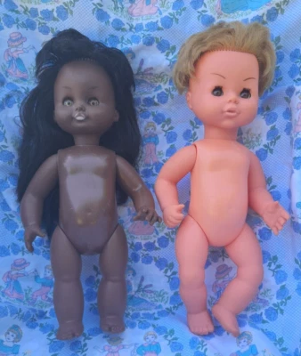2 poupees anciennes gégé Sarah noire et Benjamin 1974 - Photo 1/4