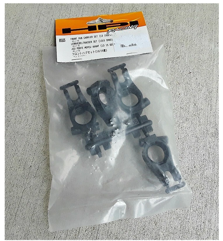 Vintage HPI 85505 Front Hub Carrier Set 13 &15 Degree for Hellfire Truggy - Image 1 of 1