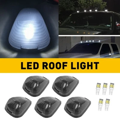 5 luces de circulación de techo marcador de cabina cubierta transparente lámpara superior para Ford E F 250 350 450 Foto 1 de 4