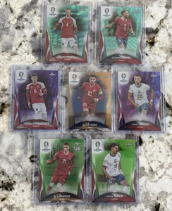 Soccer Card Lot (7) 2024 Topps Chrome UEFA Euro Numbered Purple Lava Aqua Wave - Bild 1 von 1