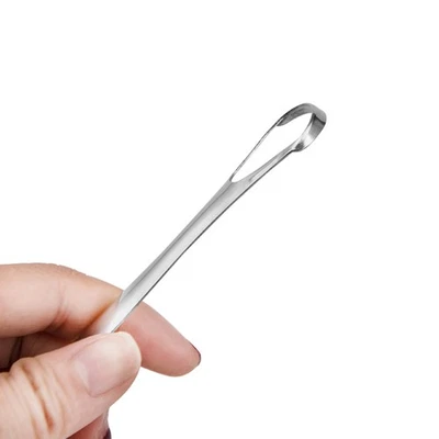 Tongue Scraper Reusable Stainless Steel Mouth Cleaner Adult 9K1D - Image 1 of 4