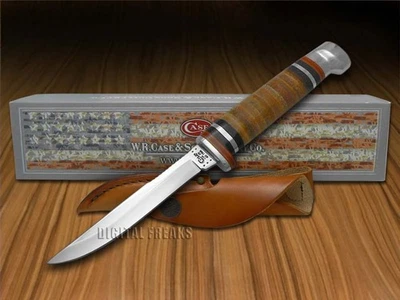 Case xx Small Fixed Blade Hunter Knife Polished Leather Handle 00379 - Image 1 of 4