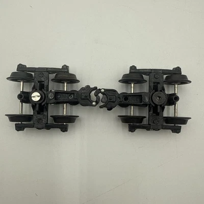 K-LINE O GAUGE 2 SPRUNG DIECAST BLACK TRUCKS K-5001 - LOT OF 2 ***READ*** - Image 1 of 4