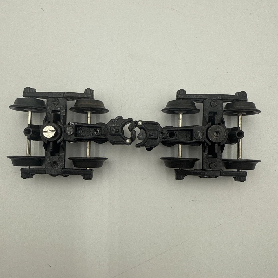 K-LINE O GAUGE 2 SPRUNG DIECAST BLACK TRUCKS K-5001 - LOT OF 2 ***READ*** - Image 1 of 4