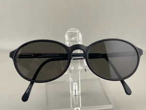Vintage Claiborne Sonnenbrille matt schwarz oval C544 NUR RAHMEN Hongkong 145 mm - Bild 1 von 14