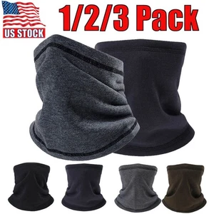 Winter Fleece Ski Neck Warmer Gaiter Tube Scarf Half Face Mask for Cold Weather - Picture 1 of 24