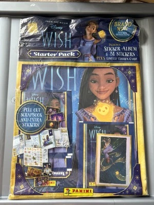Panini Disney Wish Movie Starter pack. 31 Stickers + Asha Limited Edition Card - Image 1 of 2