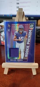 2024 Prizm DALLAS TURNER (Vikings) Rookie Phenom mem/patch card Colour March - Picture 1 of 2
