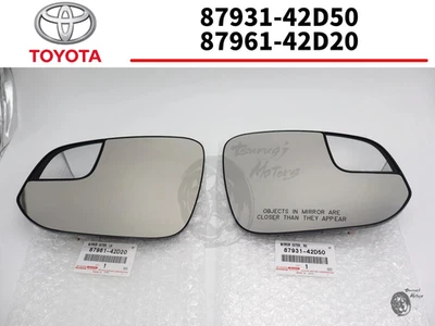 TOYOTA Espejo Genuino Izquierdo y Derecho Conjunto Vidrio con Punto Ciego Espejo 4Runner OEM Nuevo Foto 1 de 4