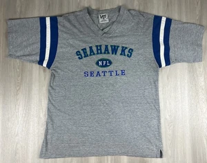 Vintage Lee Sport Seattle Seahawks NFL Mens Large Gray Embroidered T Shirt - Picture 1 of 7