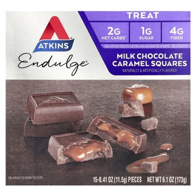 Endulge®, Milk Chocolate Caramel Squares, 15 Pieces, 0.41 oz (11.5 g) Each - Image 1 of 4
