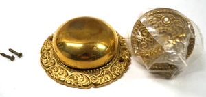 Upper Deck LTD Victorian Style Solid Brass Twist Doorbell Ringer Vintage D333 - Picture 1 of 5