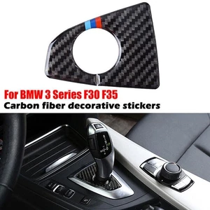 For BMW F34 / F30 Real Soft Carbon Fiber Gear Shift Box Panel Cover Trim Sticker - Picture 1 of 6