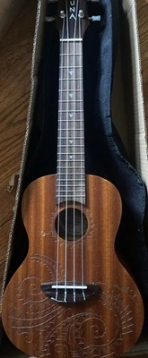 UKE Tattoo Concert Mahogany Ukulele W/ Bag And Tuner - Image 1 of 4