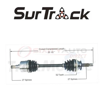 SurTrack CV Axle Shaft for 2001-2006 Hyundai Santa Fe 2.4L L4 - Constant nr - Imagem 1 de 4