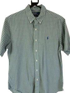 Vintage original 1990s green check Polo Ralph Lauren shirt UK M/L 42” - Picture 1 of 4
