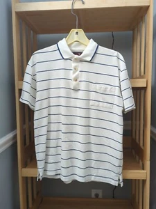 Timber Creek by Wrangler Men's 3XL White Striped Short Sleeve Polo Shirt - Picture 1 of 3
