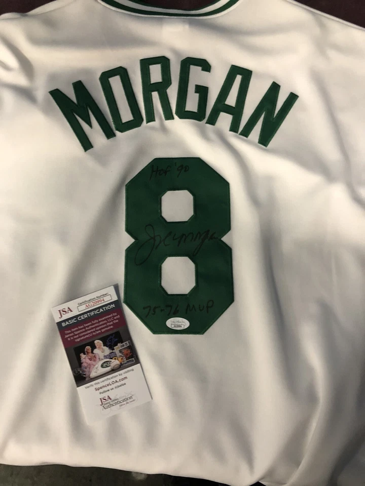 Joe Morgan Signed Cincinnati Reds St. Patrick’s Day “Big Red Machine" Jersey JSA - Image 1 of 4