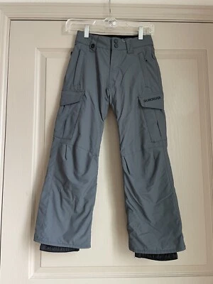 Pantalones de nieve Quicksilver Mission para jóvenes talla niños XS 8 grises Foto 1 de 4