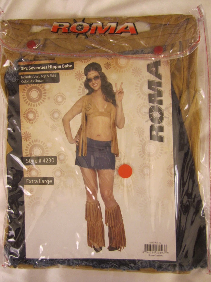 Disfraz de bebé hippie Roma 4230 Seventies 3 piezas Foto 1 de 2