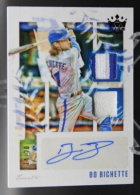 Bo Bichette - 2020 Diamond Kings 14/20 Purple DK Material Signatures Auto RC - Image 1 of 3