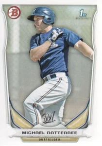 2014 (BREWERS) Bowman Prospects #BP89 Michael Ratterree - Picture 1 of 2