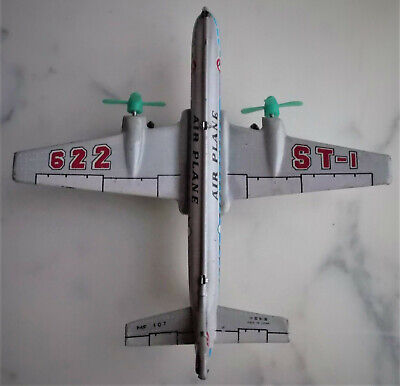 Flugzeug 622 ST-1 Propeller Friktion Blechspielzeug  18 X 19  Tin Toy Plane • 11.99€