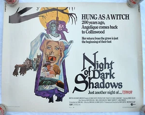 Póster original de la película Night of Dark Shadows 1971 enrollado ¡Excelente! - Imagen 1 de 5