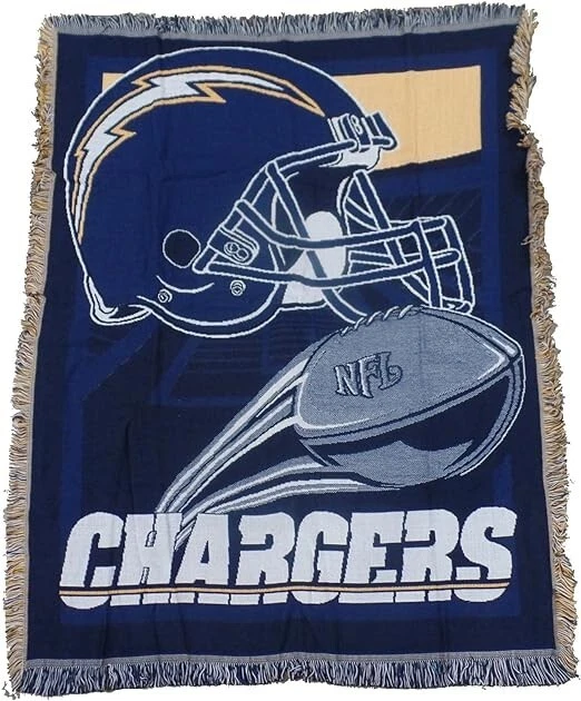 San Diego Chargers Triple Woven 48" x 60" Field Goal Blanket - Image 1 of 4