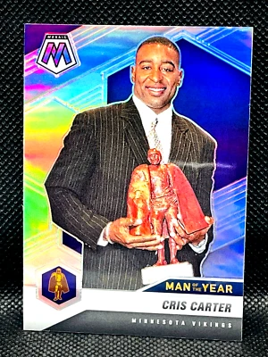 2021 Panini Mosaic Football - CRIS CARTER #277 - Silver Prizm Holo - VIKINGS - Image 1 of 2
