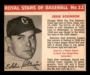 EDDIE ROBINSON 50 ROYAL DESSERTS STARS 1950 NO 22 NICE!!  13097 - Picture 1 of 2