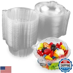 50 Stück Einzelne Klar Kunststoff Cupcake Behälter - Cupcake Halter mit Deckel - Bild 1 von 5