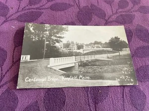 @1935 Centennial bridge Kingfield ME real photo postcard - Picture 1 of 2