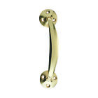 Victorian Bow Cranked Pull Handle 150Mm Polished Brass Traditional Face Fix