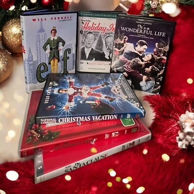 Christmas Movie 6-DVD Bundle - Elf Lampoon Vacation Holiday Inn Santa Clause - Image 1 of 4