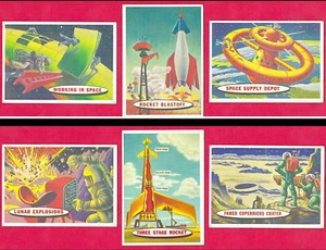 1968 Topps Target Moon - Pink Backs - Lot of 6 - Good/Excellent - Strong Colors! - Bild 1 von 10