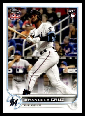 2022 Topps UK Edition Bryan De La Cruz  Rookie 87 Miami Marlins - Image 1 of 2