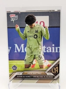 DAVID MARTINEZ 2024 Topps Now MLS 27 LAFC LOS ANGELES FC ROOKIE RC  - Bild 1 von 2