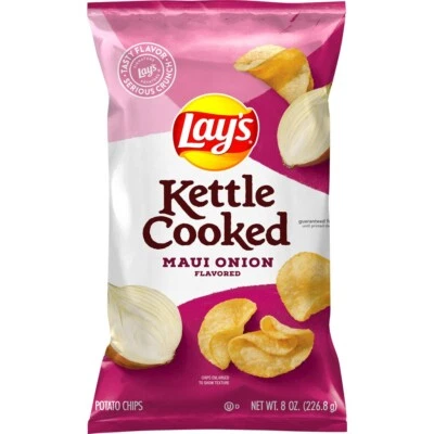 Lay's Kettle Cooked Maui Onion Flavored Potato Chips 8oz Bag x1 - Image 1 of 2