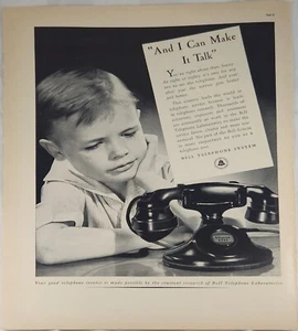 1938 Bell telephone system Vintage Ad and I can make it talk - Picture 1 of 1